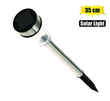 Solar garden light 35cm s/steel in pdq